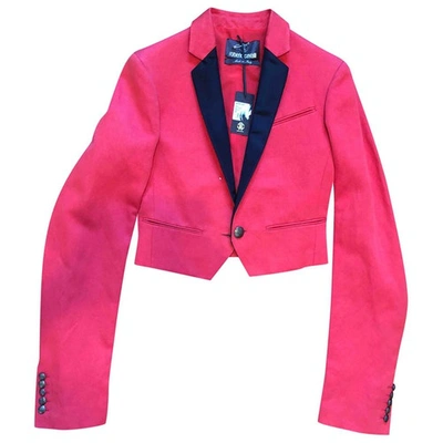 Pre-owned Roberto Cavalli Red Cotton Jacket