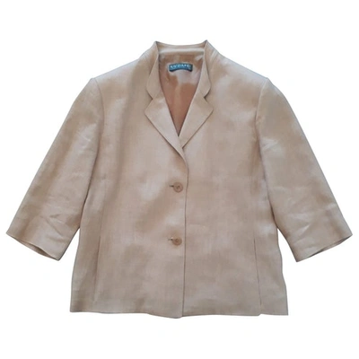 Pre-owned Krizia Camel Linen Jacket
