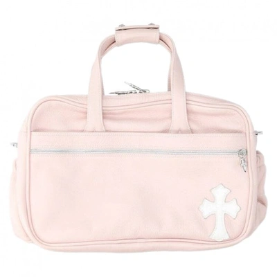 Pre-owned Chrome Hearts Leather Travel Bag In Pink