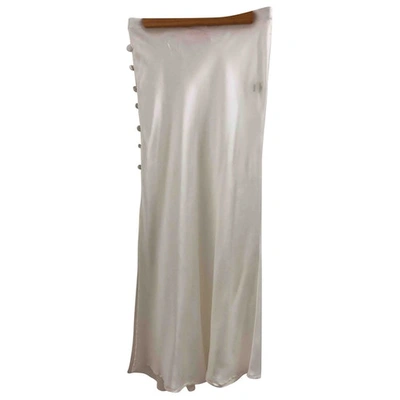 Pre-owned Stone Cold Fox White Silk Skirt