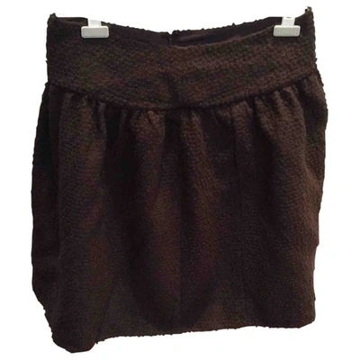 Pre-owned Ferragamo Wool Skirt Suit In Brown