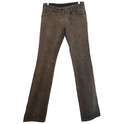 Pre-owned Alexander Mcqueen Brown Denim - Jeans Jeans