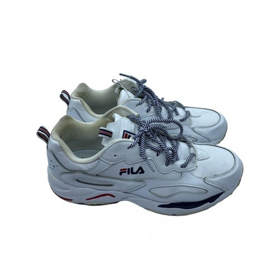 Pre-owned Fila Cloth Low Trainers In White