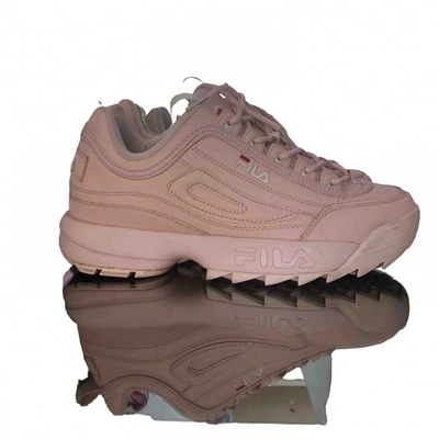 Pre-owned Fila Pink Leather Trainers