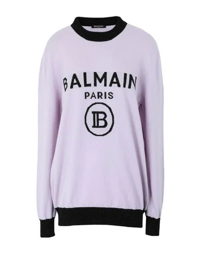 Shop Balmain Sweater In Lilac