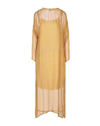 Shop American Vintage 3/4 Length Dresses In Ocher