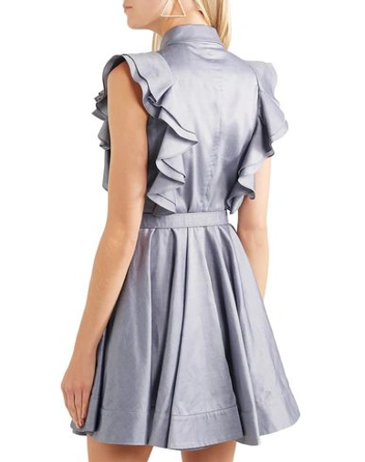 Shop Antonio Berardi Woman Short Dress Grey Size 12 Cotton