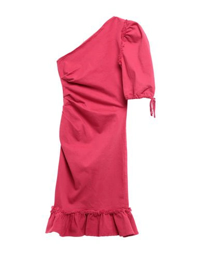 Shop Jonathan Simkhai Simkhai Woman Mini Dress Fuchsia Size 2 Cotton, Elastane In Pink