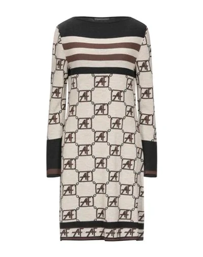 Alberta Ferretti Midi Dresses In Sand