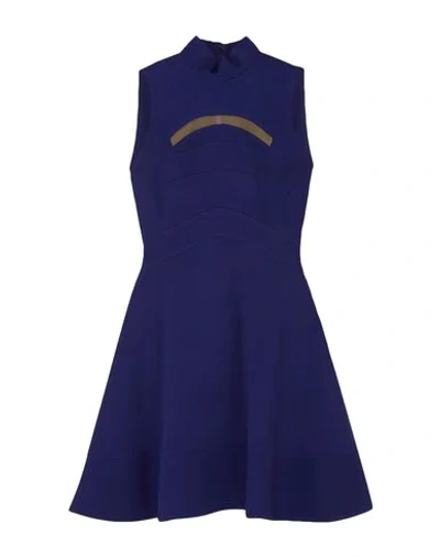 Shop Antonio Berardi Short Dresses In Dark Purple