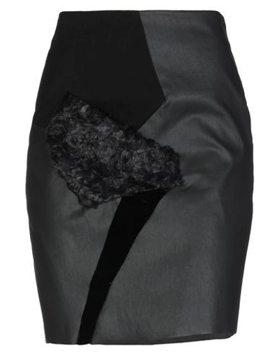 Shop Tom Rebl Knee Length Skirt In Black