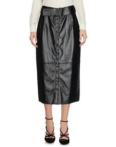 Msgm Midi Skirts In Black
