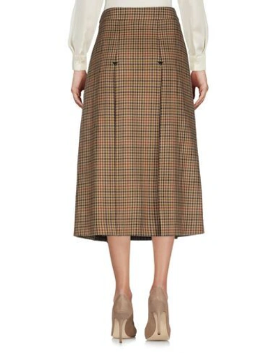 Shop Celine Woman Midi Skirt Sand Size 4 Wool In Beige