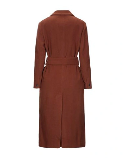 Shop American Vintage Woman Coat Brown Size S Wool, Polyamide