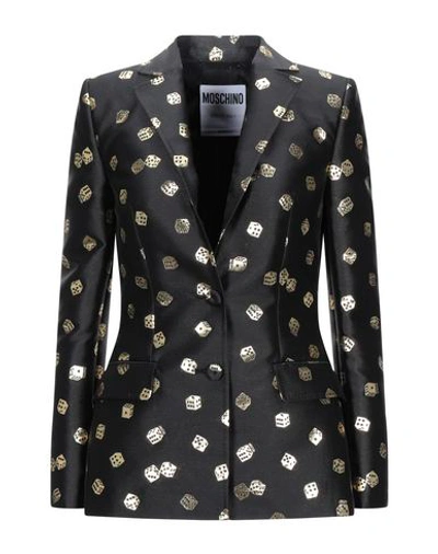 Shop Moschino Woman Suit Jacket Black Size 8 Polyester, Polyamide