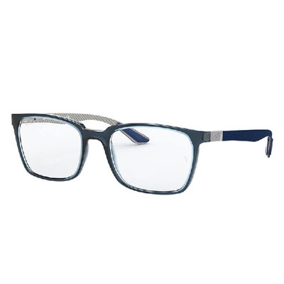 Shop Ray Ban Rb8906 Optics Eyeglasses Blue Frame Clear Lenses 52-19