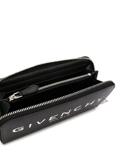 Shop Givenchy Iconic Zip Wallet In Black