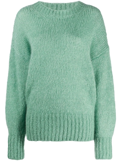 Shop Isabel Marant Chunky-knit Jumper In Green