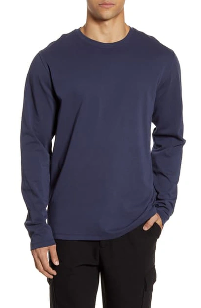 Shop Acyclic Slim Fit Long Sleeve T-shirt In Navy