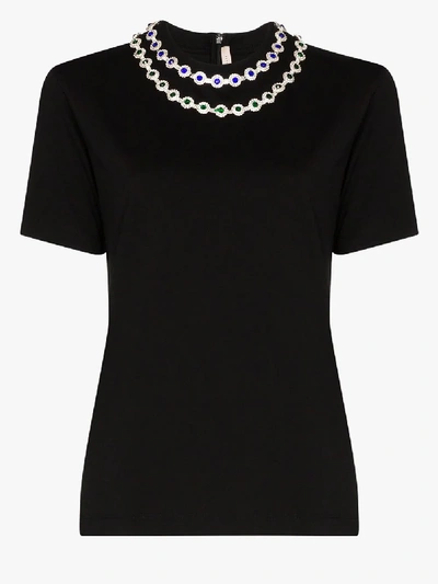 Shop Christopher Kane Crystal Embellished T-shirt In Black