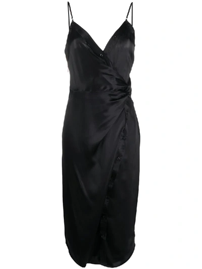 Shop Alexander Wang T Cami Twist Midi Dress In Black