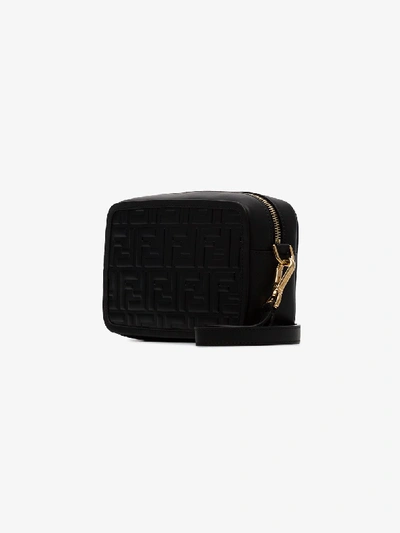 Shop Fendi Leather Crossbody Bag In Black