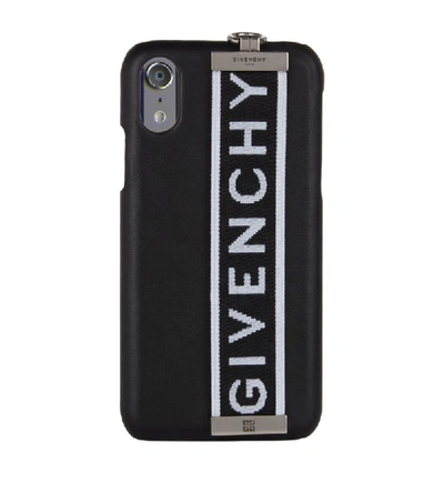 Shop Givenchy Leather Logo Strap Iphone X Case