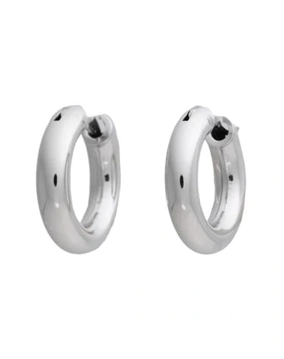 Shop Nove25 Round Section 5 Mm Hoop Woman Earrings Silver Size - 925/1000 Silver
