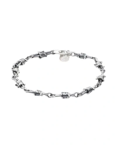 Shop Nove25 Smooth Barbed Wire Bracelet Silver Size 7.9 925/1000 Silver