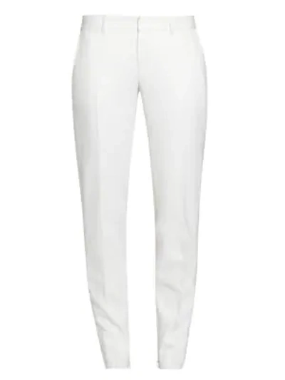 Shop Saint Laurent Wool Skinny Pants In White