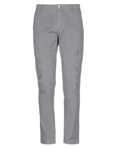 Shop Aglini Man Pants Grey Size 29 Cotton, Elastane