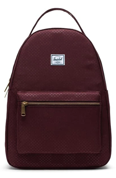 Shop Herschel Supply Co Nova Mid Volume Backpack In Plum Dot Check