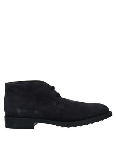 Shop Tod's Ankle Boots In Blue