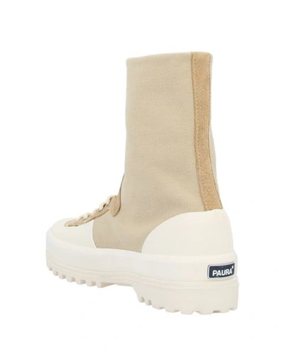 Shop Superga Ankle Boots In Beige