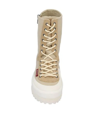 Shop Superga Ankle Boots In Beige