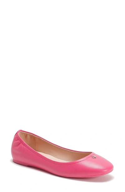 Shop Kate Spade Kora Ballet Flat In Ice Pop Pink Leather