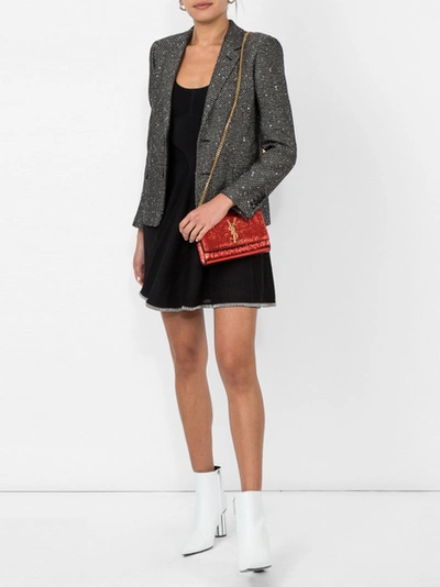 Shop Saint Laurent Embellished Blazer