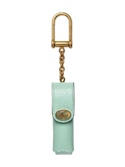 Shop Gucci Mini Pouch Keyring In Green