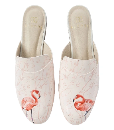 Shop Alepel Pink Flamingos White Mule In Multi