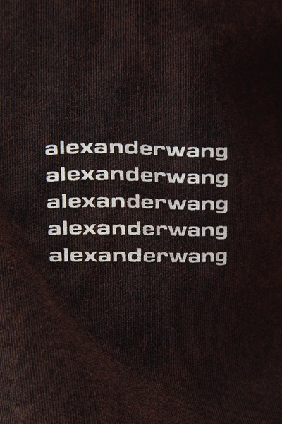 Shop Alexander Wang High Twist Acid Wash T-shirt In Acid Rust