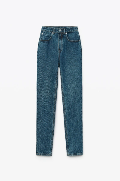 Shop Alexander Wang High Waist Slim Jean In Vintage Dark Indigo