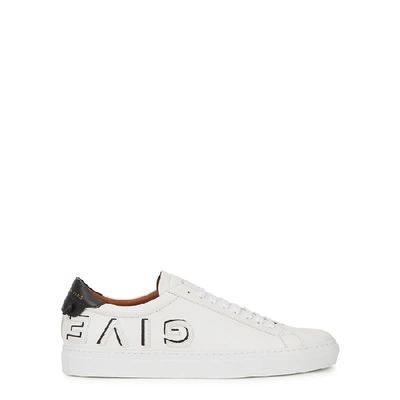 Shop Givenchy Urban Street White Leather Sneakers In White And Black