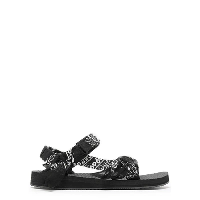 Shop Arizona Love Trekky Black Bandana-trimmed Sandals