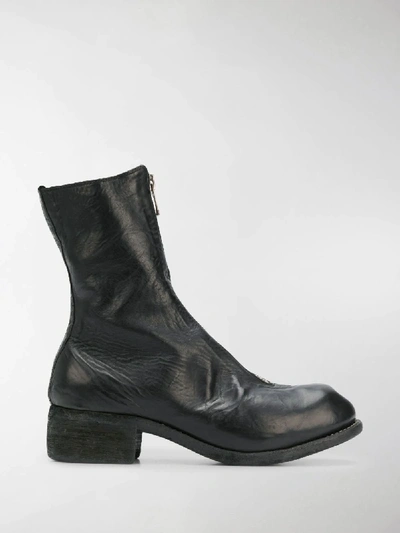 ZIP FRONT ANKLE BOOTS