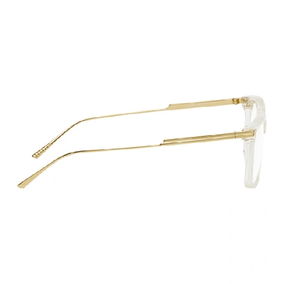 Shop Bottega Veneta Transparent Square Glasses In 005 Transpa