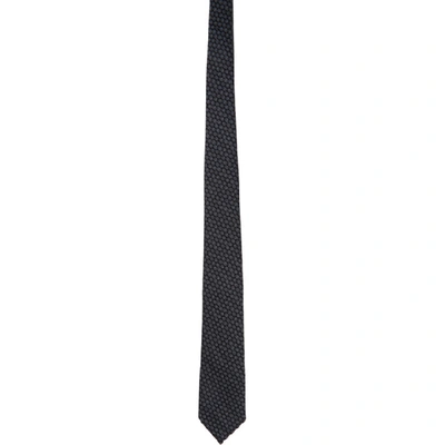 Shop Ermenegildo Zegna Grey Silk Tie In C Grey