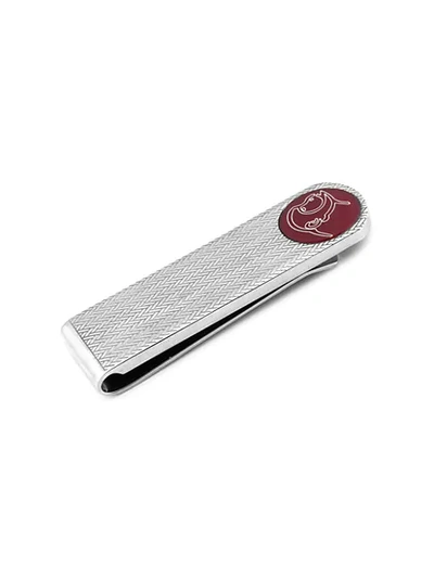 Shop Zegna Monkey Herringbone Metal & Carnelian Tie Clip