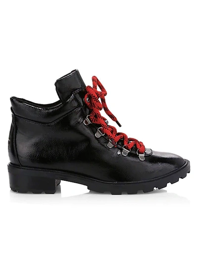 Shop Schutz Niceia Leather Hiking Boots In Black