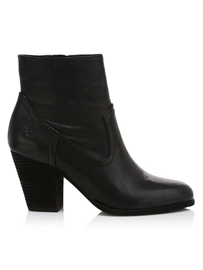 Shop Frye Essa Western Leather Ankle Boots In Black