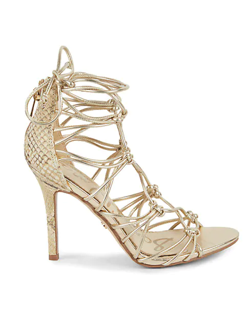 knotted strappy sandals